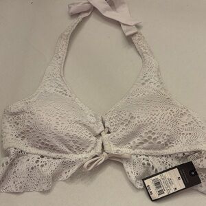 Mossimo Supply Co. White Lace Bikini Top
